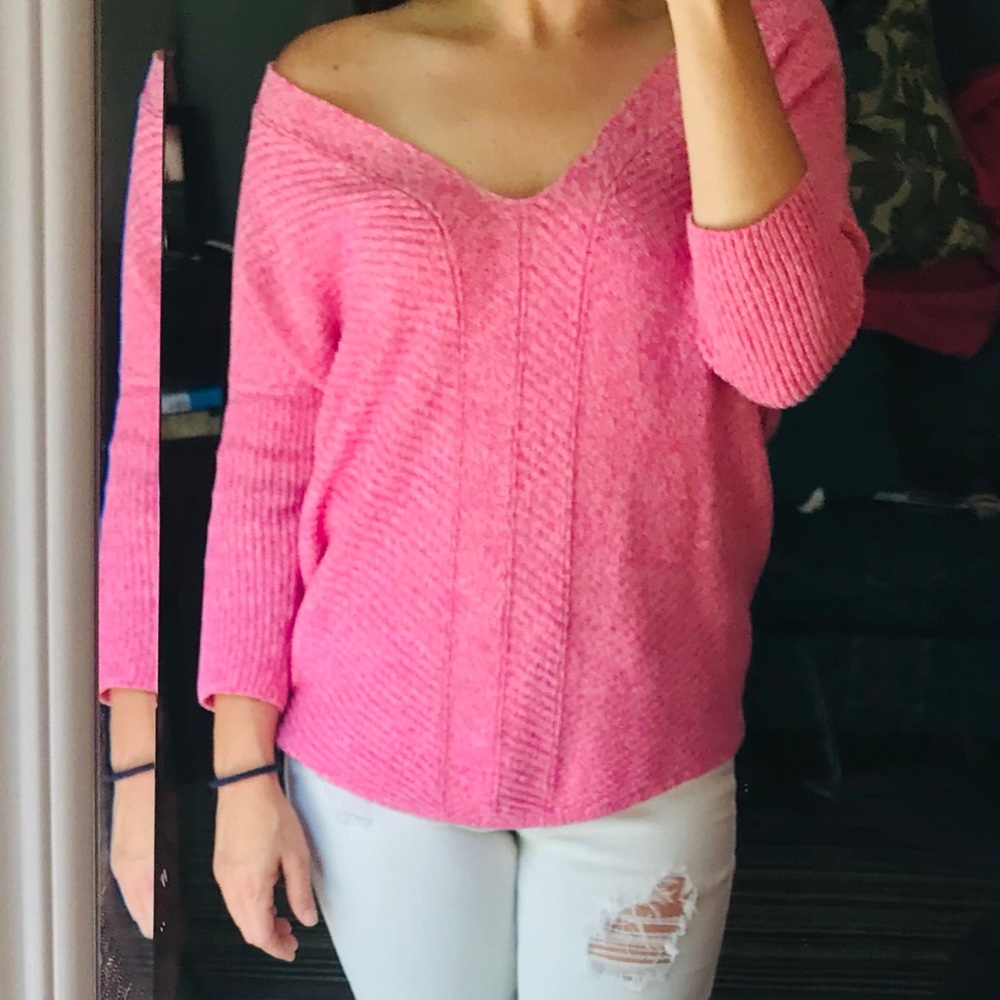 Hot pink EXPRESS brand sweater